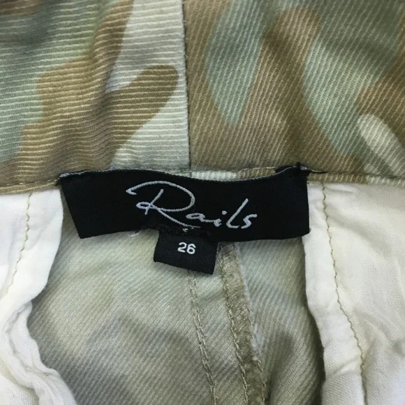RAILS Light Sage Camo ADLER Button Fly Utility Ankle/Cropped Jeans Pant - Picture 4 of 13